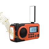 Solarradio mit Kurbel, AM/FM-Radio für den Außenbereich, Audio-Player, wasserdicht, mit tragbarer Taschenlampe für Reisen