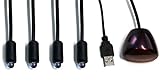 FeinTech FIR00401 USB Infrarot Fernbedienung-Verlängerung IR-Extender (4-Fach, 3 m Kabel)