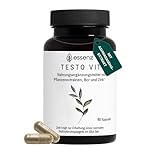 ESSENZ - Testo Vit 90 Kapseln - Natürliche Testo Vit Kapseln mit Ashwagandha-, Bockshornkleesamen- & Schwarzes Maca-Extrakt. Zur Förderung des Wohlbefindens