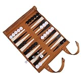 RIVNN Backgammon-Brettspiel, Tragbare Backgammon-Sets für Erwachsene, Reisespiele, Rollendesign für Erwachsene, Puzzle-Spielbrett für Kinder, Einfache Installation, Einfach zu Bedienen