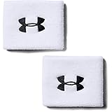 Under Armour Unisex UA Performance Wristband, 2er-Pack schweißableitendes Fitnessband, flexibles Schweißband mit Logo