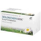 Desloratadin-ADGC® 5 mg - 100 Stück - Antiallergikum mit schneller & langanhaltender Wirkung bei Allergien - verursacht kaum Müdigkeit - lindert Juckreiz & Quaddeln bei Urtikaria - ab 12 Jahre