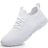 Damyuan Herren Laufschuhe Turnschuhe Sportschuhe Running Sneaker Freizeit Straßenlaufschuhe Fashion Leichtgewichts Atmungsaktiv Walkingschuhe Outdoor Fitness Jogging Sportsschuhe Weiß 43 EU