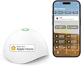 Meross Smart Wassermelder WLAN Wassersensor für HomeKit, Wasseralarm kompatibel mit Apple Home, Alexa und SmartThings drahtloser Flutdetektor IP67, Audio-Alarm für Küche, Badezimmer(extra Hub benötig)