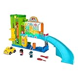 FISHER-PRICE Little People Lern-Garage - Interaktives Autogaragen-Spielset mit Lichtern, Musik und Smart Stages-Lerninhalten für Kleinkinder und Vorschulkinder, HRC61