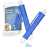 innoGadgets® Zeckenzange [2X] | Zecken entfernen im Handumdrehen | mit Micro-Haken | Blau