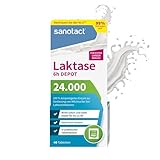 sanotact Laktase 24.000 6h DEPOT (40 Laktasetabletten) • Laktose Tabletten mit Depot-Wirkung • Bei Laktoseintoleranz & Milchunverträglichkeit • Sofortwirkung & 6h Langzeit-Depot