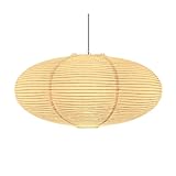 Hyzazew Papier Lampenschirm, Weiß Ovale Chinesische Papierlaterne, Faltbar Hängelampenschirm, Weicht Das Licht, Warmes Ambiente, für Schlafzimmer, Ess- und Wohnzimmer (45 cm)