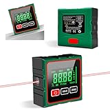 Diseleri Digitale Wasserwaage, Laser Winkelmesser mit Magnetfuß, Neigungsmesser mit LCD Display, Type-C Schnittstelle, Magnetisch Nivellierbox Level Box für Holzarbeiten, Bau, Dekoration, DIY
