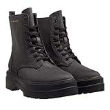 Tommy Hilfiger Damen Stiefel Feminine Essential Canvas Boot Stiefeletten, Schwarz (Black), 38