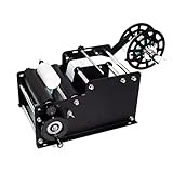 NEWFUN Runde Flaschen etikettiermaschine MT-30, kleine Manueller Etikettenapplikator Einstellbar Halbautomatische Beschriftungsmaschine Selbstklebend für Dosen,Geeignet zum von verschiedener Größen