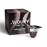 AVOURY black tea LONDON BREAKFAST Tee-Kapseln: Bio-Schwarztee, vollmündig & kräftig, blend, fair-trade, 8 Kapseln