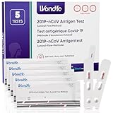 Wondfo Corona Schnelltest 5 Stück Covid 19 Antigen Selbsttest Corona Tests Nasen-Selbsttest für zu Hause SARS-CoV-2