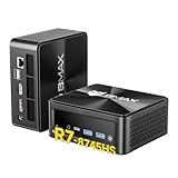 BMAX B8APro Mini PC AMD Ryzen 7 8745HS (8 Kerne, bis 4,9 GHz), 16GB DDR5, 512GB PCIe 4.0 SSD, Radeon 780M Grafik, 8K, Triple Display, TPD 45W, WiFi 6, BT, 2.5G LAN Mini Computer Gaming/Büro/Zuhause