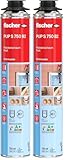 Fischer Pistolenschaum PUP S 750, Montageschaum Für Verfüllung, Dämmung & Isolierung, Luftdichter Und Wasserfester Bauschaum Für Schaumpistolen, 750 Ml (Packung mit 2)