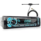 XOMAX XM-RD287 Autoradio mit integriertem DAB+ Tuner, FM RDS, Bluetooth Freisprecheinrichtung, USB, SD, MP3, 2. USB-Anschluss mit Ladefunktion, AUX-IN, 1 DIN