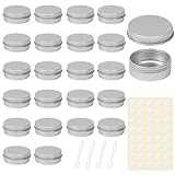 23 Stück aluminium döschen 20ml,salbendöschen probenbehälter,kosmetikdosen klein,cremedosen zum befüllen,lippenbalsam dosen,kleine döschen mit deckel,für creme lotion masken kosmetik nagelkunst