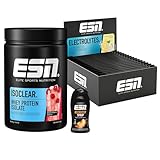 ESN Summer Bundle aus Isoclear Whey Isolate Protein Pulver, Fresh Cherry, 908 g, Electrolytes Natural Lemon, 15 x 22,5 g (337,5 g) & Ultra Vitamin Syrup, Peach Iced Tea, 65 ml - made in Germany