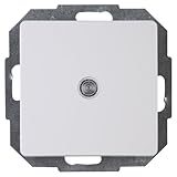 Kopp PARIS Taster beleuchtet in Arktis-Weiß - Stilvoller IP20 Taster-Unterputz ideal für Klingel & Türöffner - Klingeltaster-Unterputz mit 10AX Schaltvermögen - Lichtschalter 250V~