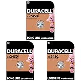 Duracell Specialty 2450 Lithium-Knopfzelle 3 V, 1er-Packung (CR2450 /DL2450) entwickelt für die Verwendung in Schlüsselanhängern, Waagen, Wearables und medizinischen Geräten (Packung mit 3)