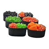 Milisten 6 Stück Gefälschtes Sushi -Modell Simulationsmodell Für Sushi-Lebensmittel Künstliche Nahrung Lebensmittelmodell Künstliches Sushi- Sushi-Ornament Simulationsfutter PVC