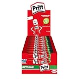 Pritt Klebestift, sicherer und kinderfreundlicher Kleber für Kunst und Bastelarbeiten, starker Klebstoff für Schule & Bürobedarf, 25x11g Pritt Stift