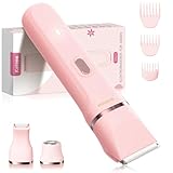 Kotopa Intimrasierer für Frauen, 3 in 1 Elektrischer Rasierer Damen für Bikinizone, Gesicht und Körper, Kabelloser Bikini Trimmer für Intimbereich, Wasserdicht & Hautfreundlich (Rosa)