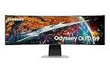 Samsung Monitor Gaming Odyssey OLED G9 (S49CG950), Curvo (1800R), 49 Zoll, 5120x1440 (DQHD), Smart Hub, 32:9, HDR10+, OLED, 240Hz, 0,03ms, Freesync Premium Pro, Micro HDMI, USB 3.0, DP, Lautsprecher