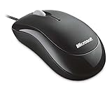 Microsoft Basic Optical Mouse (Maus, schwarz, kabelgebunden, für Rechts- und Linkshänder geeignet)