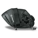 SKS GERMANY Explorer Straps 1800 Fahrradtasche, Fahrradzubehör (Satteltasche aus wasserabweisendem Material, laminierte Reißverschlüsse mit ergonomischem Easy-Zip, Volumen: 1,8 l), schwarz