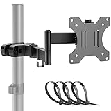 PUTORSEN Universelle VESA Halterung mit Gelenkarm, Voll bewegliche TV Polhalterung Passend für Fernseher oder Monitore bis zu 32 Zoll, einem Gewicht von bis zu 8 kg, VESA 75mm und 100 mm