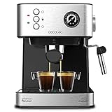 Cecotec Cumbia Power Espresso 20 Barista Aromax Kaffeemaschine. Leistung 2900 W, 2 Heizsysteme, 20-bar-Druckpumpe, Manometer, Doppelauslassfilterhalter und 2 Filter (Professionale)