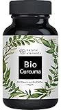 Bio Curcuma - 240 Kapseln - 4542mg Bio Kurkuma + Bio schwarzer Pfeffer pro Tagesdosis - Mit Curcumin & Piperin - Hochdosiert, vegan und in Deutschland produziert