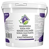 SOLUP Waschsoda 4kg im Eimer I Reines Soda Pulver zum Putzen & Entkalken I Natron Natriumcarbonat Reiniger I Reine Soda Pulver I Waschnatron/Wasch Soda