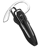 Bluetooth-Headset, Geräuschunterdrückung mit 2 Mikrofone, 30 Stunden Sprechzeit, Anrufer-ID ankündigen, Freisprecheinrichtung, kabelloser Bluetooth-Ohrhörer für Handys/Laptop/PC