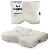 Seitenschläferkissen für Nackenstützung & erholsamen Schlaf - orthopädisches Kissen gegen Nackenschmerzen und Verspannungen - ergonomisches Nackenstützkissen - Kopfkissen - Pillow - Nackenkissen