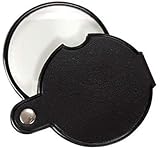 HUIBBGO Faltbare Taschenlupe, tragbar, 10-fache Vergrößerung, 60 mm optisches Glas, ideal zum Lesen von Zeitungen