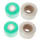 SOPOTUTU 4 Rollen Stretchbares Pfropfband Pflanzenschutzband für Garten Veredelungsband Obstbäume Selbstklebend Pflanzenbinder für Blumen Gemüse und Fruchtbäume mit Hoher Dehnbarkeit und