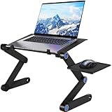 Cunsieun Laptoptisch für Bett Computertisch Notebooktisch Lapdesk,Folding Betttisch 360 Grad Verstellbarer Winkel Abnehmbar Tragbar,Buch Couchtisch,Kompatibel mit Allen Arten von Laptops Laptop Board