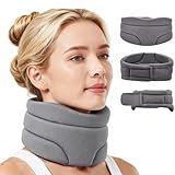 Nackenstütze für Nackenschmerzen, Neck Support gegen Schnarchen, Halskrause Mensch für Schlaf & Alltag, Weiche Schaumstoff-Halskrause verstellbar, Druckentlastung Wirbelsäule, für Damen und Herren