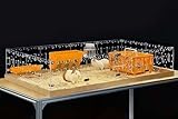 GuineaLoft™ Acrylic Cage (Modell-A) – Großer 1,2×0,6m offener Käfig für Meerschweinchen, Kaninchen, Wachteln, Igel, umherstreifende Kleintiere, DIY erweiterbar – Besuchen Sie den Guinea Loft Store