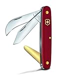 Victorinox Okulier- und Hakenmesser 3, Garten, Schweizer Taschenmesser, Gärtner und Floristen, Klinge, gebogen, Klinge, spitz, rot