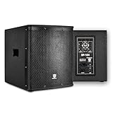 PRORECK SP-12X Aktiver PA-DJ-Subwoofer 12 Zoll 1000W PMPO mit Class-D-Verstärker, 3 DSP-Voreinstellungen (Monitor/Bassverstärkung), Schwarz für Hochzeiten/Partys/Konzerte/Kirchen (1 Subwoofer)