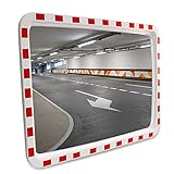 LABT Verkehrsspiegel rechteckig 40 x 60 cm Straße Überwachungsspiegel Sicherheitsspiegel Konvexspiegel außen und innen Weitwinkeleffekt