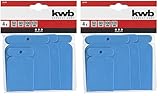 kwb Kunststoffspachtel 4er Set/Kit-Spachtel für Füllmasse, Spachtelmasse, geeignet für Karosserie-Reperatur am Auto, Japan-Spachtel, Breiten 50 80 100 und 120 mm (Packung mit 2)