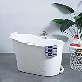 Mobile Badewanne, Ideal für das kleines Badezimmer, 97x52x65cm, Stylisch und Stimmungsvoll (white)