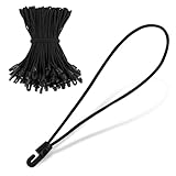 100 Stück Spanngummi mit Haken, Expander mit Haken 26 cm, Multifunktional Planenspanner Gummispanner für Camping Planen, Zelt, Anhängerplane, Poolabdeckung, Banner (Schwarz)