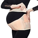 Modloan Schwangerschaftsgürtel, Bauchband Schwangerschaft Weich & Atmungsaktiv, Schwangerschaftsgurt Stützgürtel Stützt Taille Rücken & Bauch, Verstellbar & Einheitsgröße Bauchgurt für Schwangere