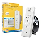 Schellenberg 22765 Elektrischer Gurtwickler Unterputz RolloDrive 65 Standard, Rolladenantrieb bis 6 m² Rollladenfläche,für 23 mm Rolladen-Gurt, Zugkraft max. 45 kg, mit Zeitautomatik, Netzstecker