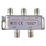 SAT & BK-Verteiler 4-fach Splitter 100dB geschirmt HD- und...